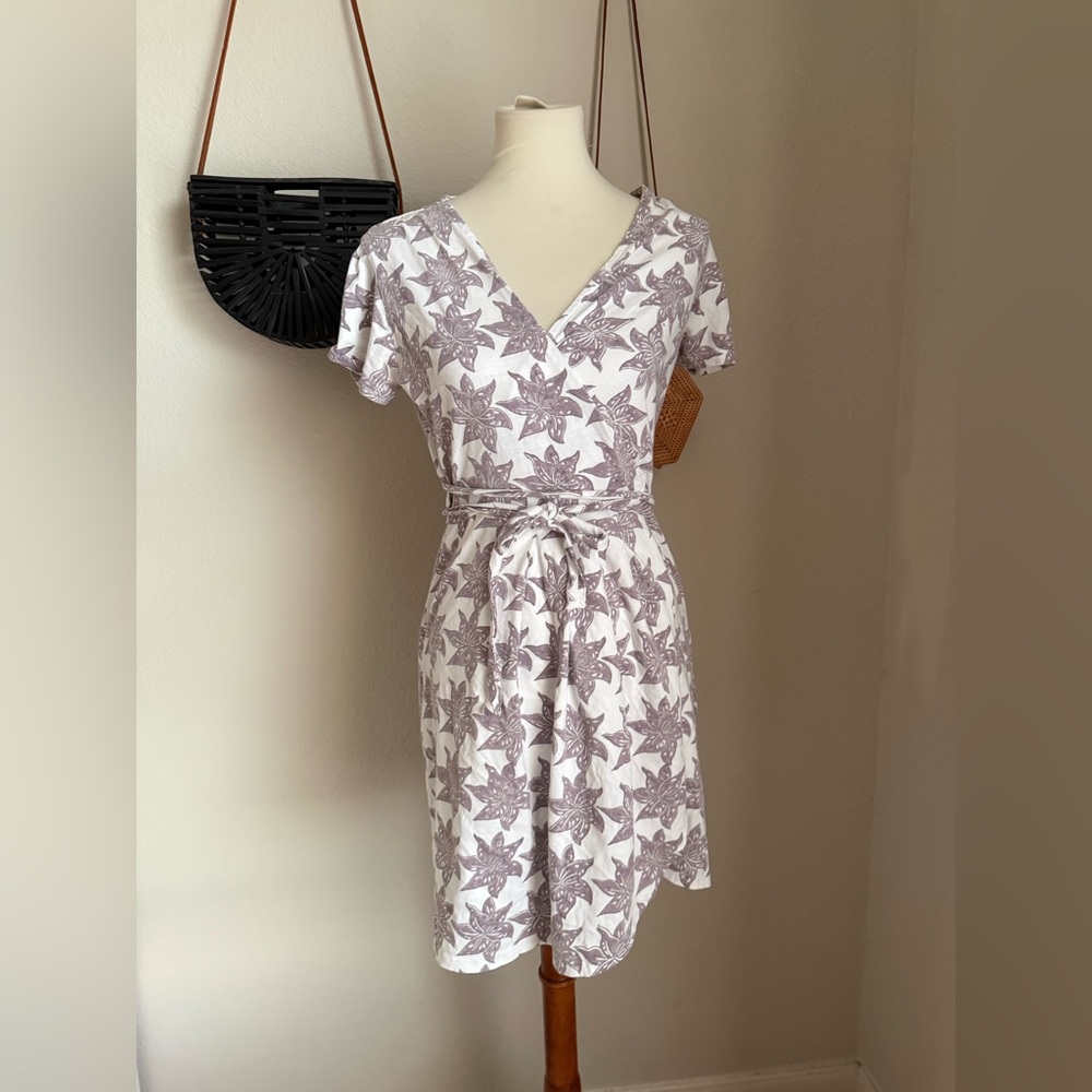 Passion Lilie Floral Cotton Wrap Dress, Size Medium